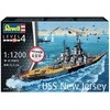 Revell USS New Jersey karo laivo modelis 1:1200 dovanų rinkinys