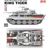 RFM 1/35 King Tiger (Tiger II) plastikinis tanko modelis su pilnu interjeru, skaidrus