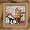RIOLIS - Create It Yourself - Siuvinėjimo rinkinys „Katės rudeniškame mieste“ 613 (13x13 cm)