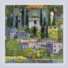 Riolis Gustavo Klimto „Kraštovaizdis su kiparisais“ kryželiu siuvinėjimo rinkinys 40x40 cm