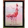 RIOLIS: Siuvinėjimo rinkinys su ant medžiagos atspaustu piešiniu „Flamingai“ 0012 PT (30x40 cm)