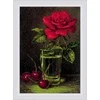 Riolis Kryželiu siuvinėjimo rinkinys Rožė ir Sweet Cherry 15x21 SR2123