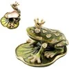 SIAM FASHION JEWELRY CO., LTD. Emaliuota metalinė dėžutė su kristalais „Varlė“ – papuošalams, dovana