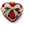 SIAM FASHION JEWELRY CO., LTD. Metalinė širdelės papuošalų dėžutė su kristalais – romantiška dovana