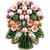 Siuvinėjimo karoliukais segės rinkinys Crystal Art „Puokštė“ Charivna Mit