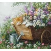 Siuvinėjimo kryželiu rinkinys „Mieganti katytė“ 33x30 cm Luca-S