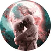 SuperColor Tapyba Pagal Skaičius: „Įsimylėję astronautai po mėnuliu“ 40x40 cm