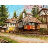 SuperColor Tapyba Pagal Skaičius: „Kaimo kaimelis“ 40x50 cm
