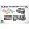 Takom Tiger I (vidurinės gamybos) su Zimmerit 1/35, plastikinis modelis