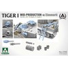 Takom Tiger I (vidurinės gamybos) su Zimmerit 1/35, plastikinis modelis