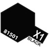 Tamiya X-1 Juodas akriliniai dažai 10 ml (blizgi juoda)