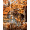 Tapyba pagal numerius Wizardi Tapyba pagal skaičius „Miško trobelė“ 40×50 cm – kūrybos rinkinys