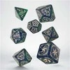 Tribal stalo RPG kauliukų rinkinys 7 vnt., žalsvai mėlyna/smėlio – Q-Workshop
