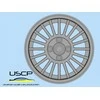 Ukrainian Scale Cars USCP Alpina 14'' ratų komplektas su padangomis, mastelis 1:24 (24P081T)