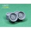 Ukrainian Scale Cars USCP BBS Mahle 14'' ratlankių ir padangų rinkinys 1:24 (24P121T)