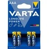 Varta Longlife Power AAA šarminės baterijos, 4 vnt. (1,5 V)