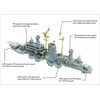 Very Fire Hobby USS Des Moines CA-134 sunkus kreiseris 1/700 rinkinys Deluxe Very Fire