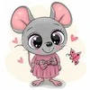Wizardi Deimantinis paveikslas Cute Mouse WD2476