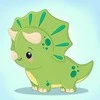 Wizardi Deimantinis paveikslas Dinosaur Tosha 20*20 cm WD2535