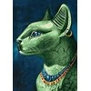 Wizardi Deimantinis paveikslas Emerald Cat WD141 27*38 cm