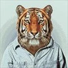 Wizardi Deimantinis paveikslas Mr Tiger WD258 38*38 cm