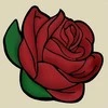 Wizardi Deimantinis paveikslas Rose Bud WD299 20*20 cm