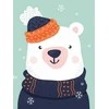 Wizardi Deimantinis paveikslas Snow Bear 15*20 cm WD2538