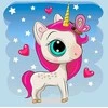 Wizardi Deimantinis paveikslas Unicorn in Love 20*20 cm WD2530