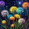 Wizardi Beldizart Diamond Painting rinkinys "Starry Dandelions" 30x30 cm WD3209