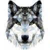 Wizardi Tapybos pagal skaičius rinkinys: P004 Wolf (polygonal style) 40*50