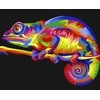 Wizardi Tapybos pagal skaičius rinkinys: Rainbow Chameleon 16.5x13 cm MINI033