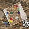 Wonderland Crafts Karoliukų organizatorius su skaidriu dangteliu, 19×19 cm, su magnetu