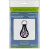 Wonderland Crafts Karoliukų siuvinėjimo rinkinys raktų pakabukui, dirbtinė oda, PRECIOSA 4×8 cm
