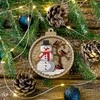 Wonderland Crafts Karoliukų siuvinėjimo rinkinys ant medžio – Kalėdų eglutės žaislas