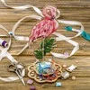 Wonderland Crafts Karoliukų siuvinėjimo rinkinys ant medžio – adatinė, 10×19,5 cm
