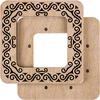 Wonderland Crafts Magnetiniai mediniai siuvinėjimo lankeliai 6×6 cm, plokštiems paviršiams