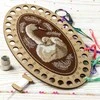 Wonderland Crafts Siūlų organizatoriaus siuvinėjimo kryželiu rinkinys su dirbtine oda