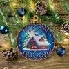Wonderland Crafts Siuvinėjimo kryželiu rinkinys ant medžio – Kalėdinė eglutės dekoracija