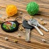 Wonderland Crafts Siuvinėjimo kryželiu rinkinys: namelio raktų pakabukas iš dirbtinės odos