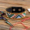 Wonderland Crafts Siuvinėjimo kryželiu rinkinys apyrankei iš perforuotos dirbtinės odos