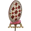 Wonderland Crafts Velykinis medinis kiaušinis – Siuvinėjimo kryželiu rinkinys 6,5×11,5 cm