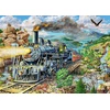 Wooden city Medinė dėlionė „Traukinys“ 200 detalių, dvipusės figūrėlės 10+