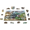 Wooden city Medinė dėlionė „Traukinys“ 200 detalių, dvipusės figūrėlės 10+