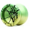 YoYoFactory Spotlight Ultra aliuminis yoyo – nereaguojantis, pažengusiems, Hunter Feuerstein parašas – geltona/žalia/juoda
