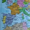 Zoffoli Itališkas rankų darbo gaublys su Politiniu žemėlapiu. Pastatomas ant grindų.