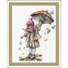 Zolotoe Runo Siuvinėjimo rinkinys Lietus, 16×11.5 cm – žavingas mini paveikslas