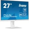 „IIYAMA XUB2792QSU-W6“ 27 colių ETE IPS monitorius, 2560x1440, 100 Hz, 250 cd/m2, 0,4 ms, garsiakalbiai, HDMI, DP, USB 4x3.2, „Baltas FreeSync“, 15 cm aukščio reguliavimas.