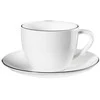 Cappuccino cup with a saucer Asa Selection À Table Ligne Noire, 250 ml