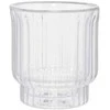 Double-wall grooved latte glass CHiATO, 300 ml – Transparent