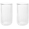 Double-wall glasses Homla CEMBRA GROOVE, 2 x 350 ml
